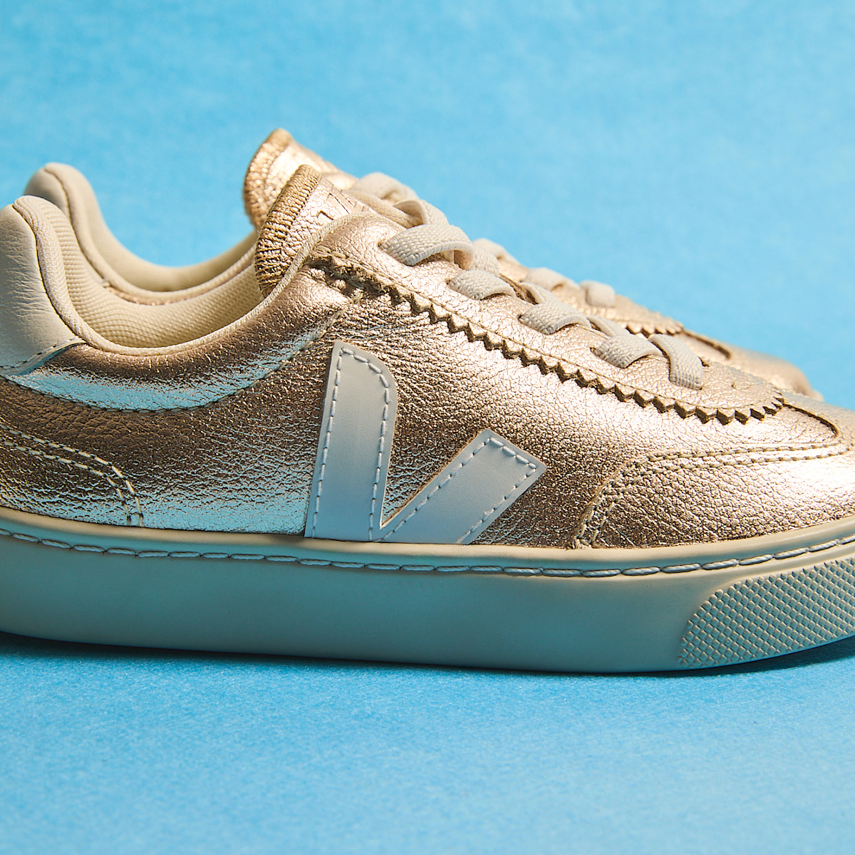 VOLLEY ELASTIC LACES LEATHER PLATINE WHITE - Image 5