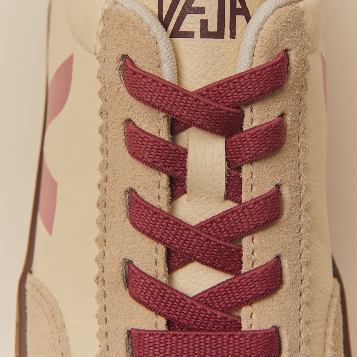 VOLLEY ELASTIC LACES LEATHER VEJA X BONPOINT CASHEW MARY - Image 4
