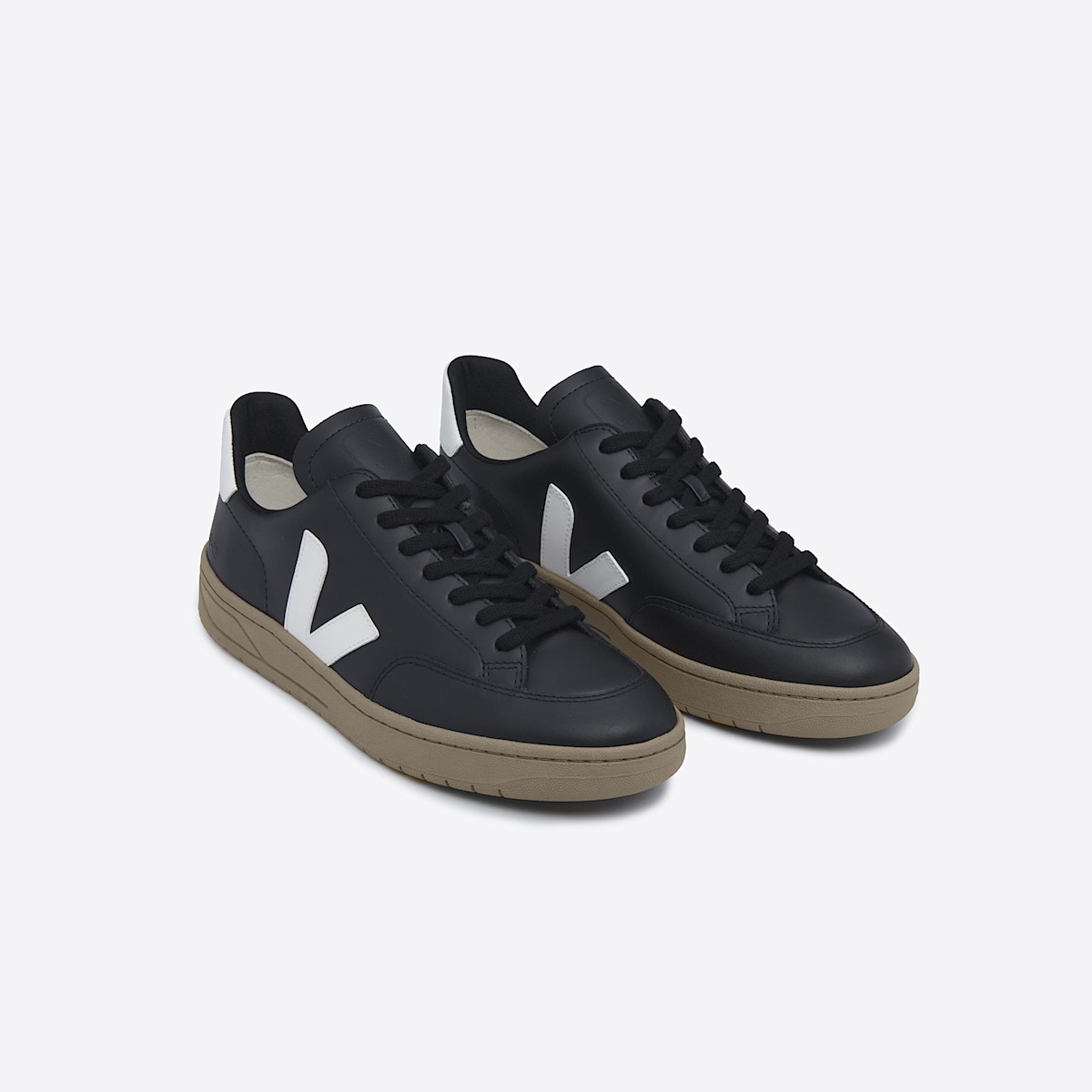 V-12 LEATHER BLACK WHITE DUNE - Image 3