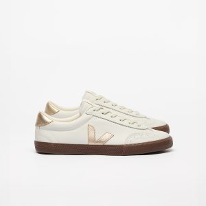 VOLLEY LEATHER WHITE PLATINE BARK