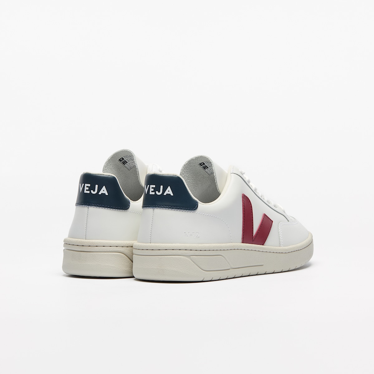 V-12 LEATHER WHITE MARSALA NAUTICO - Image 3
