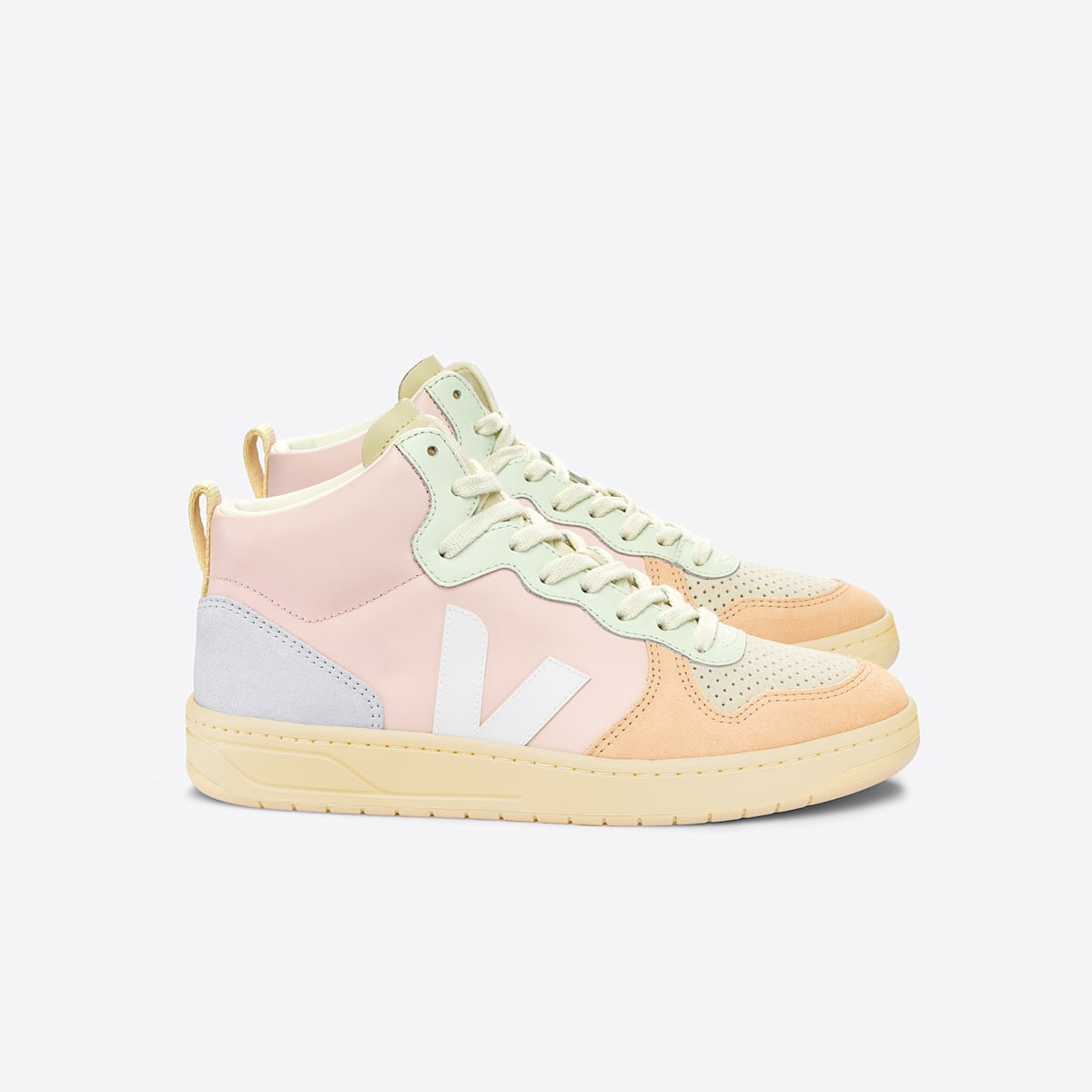 V-15 LEATHER PETALE WHITE MULTICO